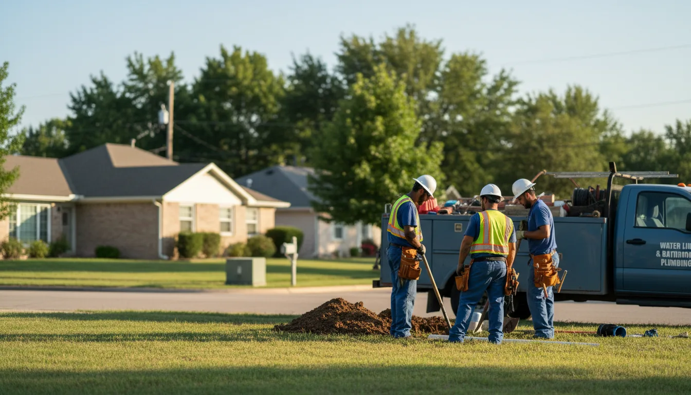 Residential water line and bathroom plumbing service in Pocahontas, IA